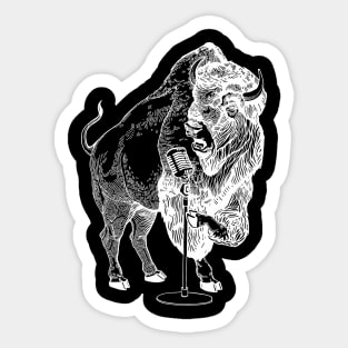 SEEMBO Bison Karaoke Singing Musician Vocalist Sing Fun Band Sticker